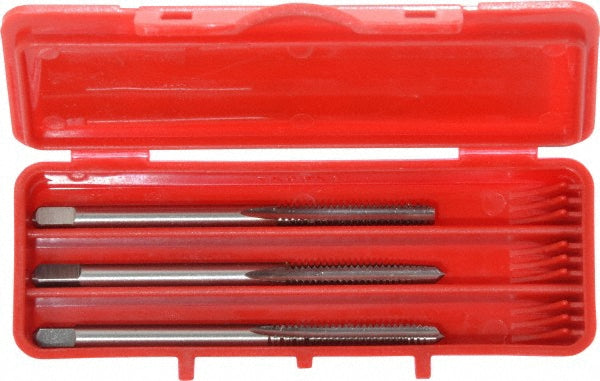 Cleveland C54220 Tap Set #6-32 UNC, 3 Flute, Bottoming Plug & Taper, High Speed Steel, Bright Finish