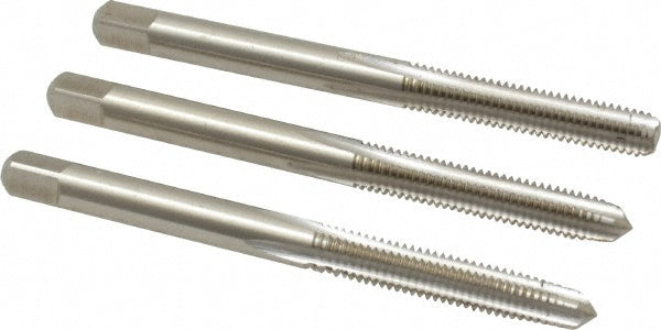 Cleveland C54359 Tap Set #10-32 UNF, 4 Flute, Bottoming Plug & Taper, High Speed Steel, Bright Finish