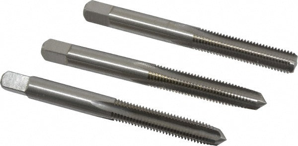 Cleveland C54476 Tap Set 1/4-28 UNF, 4 Flute, Bottoming Plug & Taper, High Speed Steel, Bright Finish