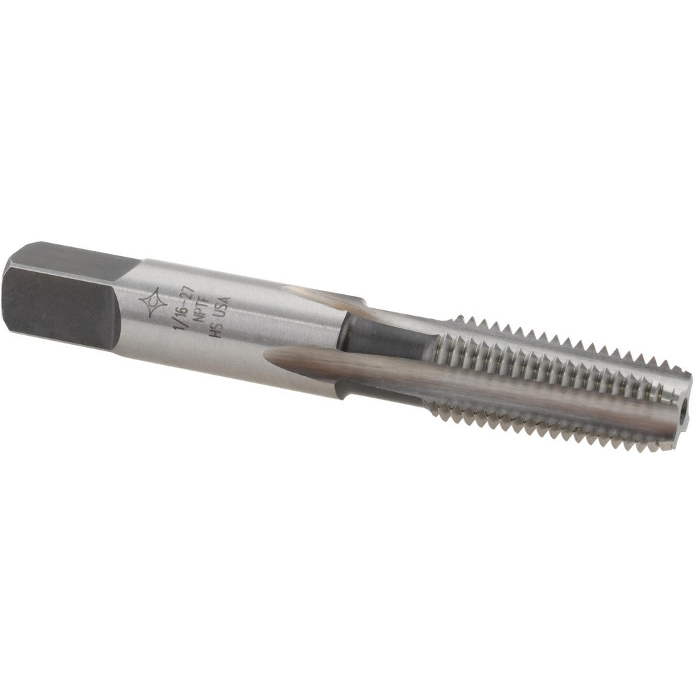 Cleveland C64036 Standard Pipe Tap 1/16-27, NPT, 4 Flutes, High Speed Steel, Bright/Uncoated