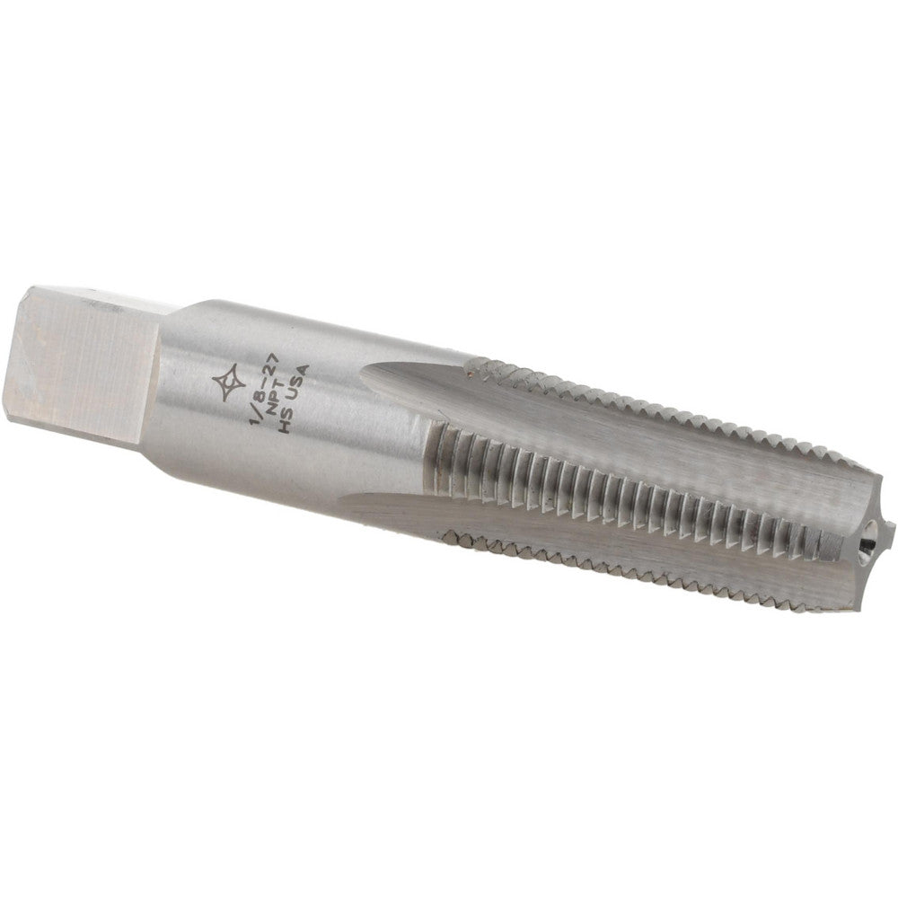 Cleveland C64038 Standard Pipe Tap 1/8-27, NPT, 4 Flutes, High Speed Steel, Bright/Uncoated