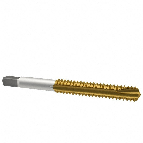 Kennametal 4130778 Spiral Point Tap M10x1.5 Metric Coarse, 3 Flutes, Plug Chamfer, 6H Class of Fit, HSS, TiN Coated