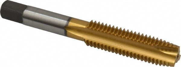 Kennametal 1545225 Spiral Point Tap M12x1.75 Metric Coarse, 3 Flutes, Plug Chamfer, 6H Class of Fit, HSS, TiN Coated