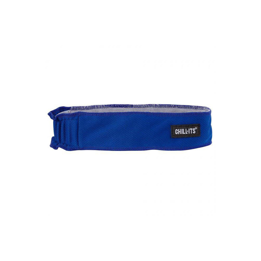 Ergodyne 12425 Cooling Headband Size Universal, Blue, Keep Workers Cool & Dry, Low-Profile, Machine Washable, Moisture Wicking & Terry Cloth Sweatband