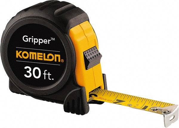 Komelon 5430 Tape Measure 30' Long, 1" Width, Yellow Blade