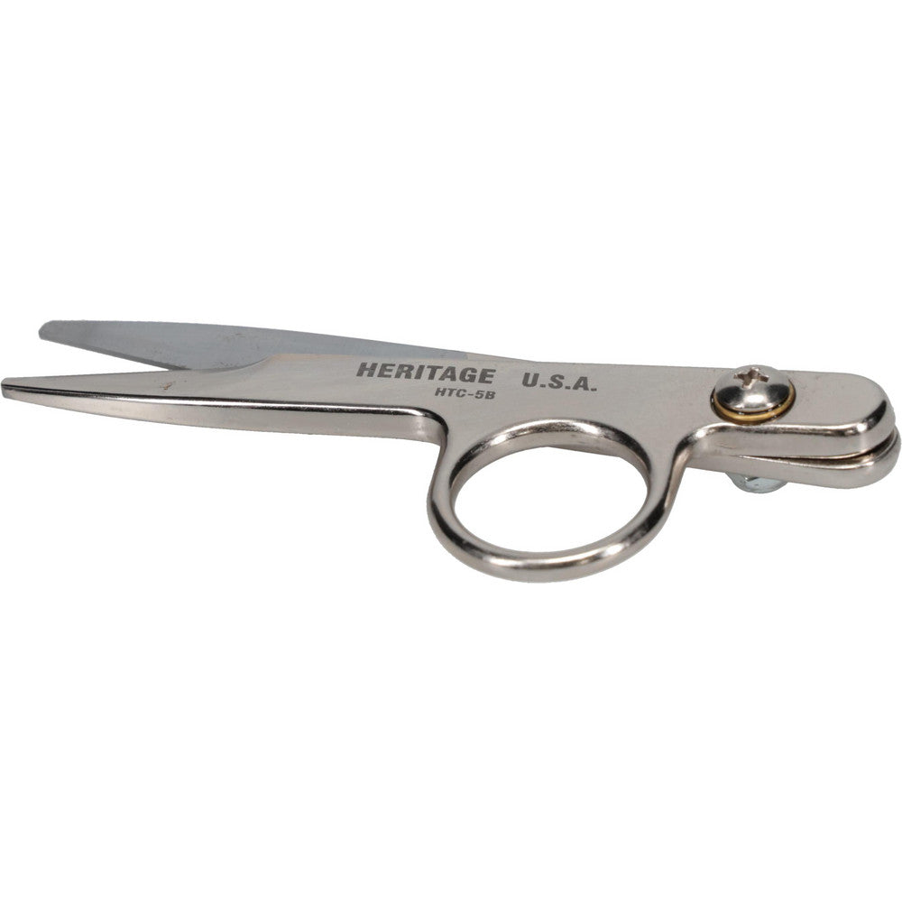 Heritage Cutlery HTC-5B Thread Snips 4-1/2" OAL, 1-3/8" LOC, Nickel-Plated Carbon Blades