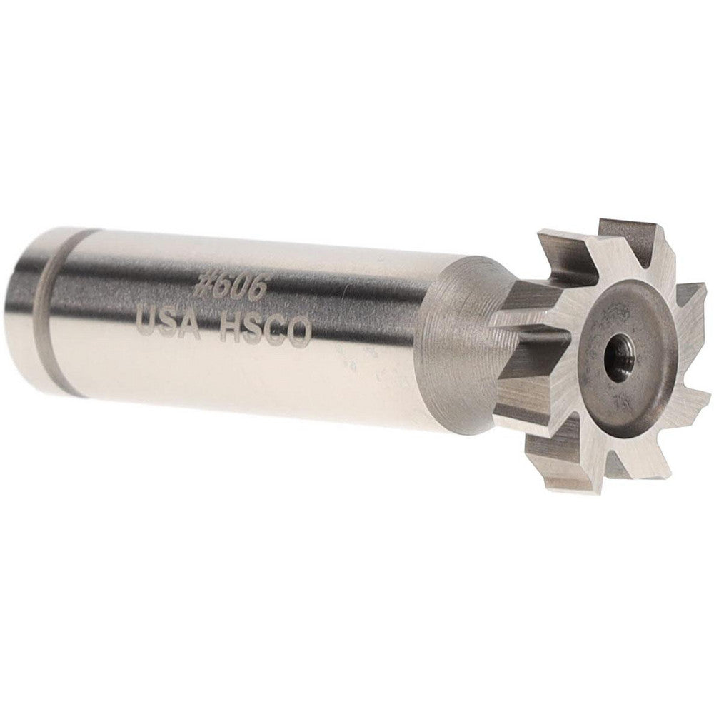 MOON CUTTERS CO. CKY450 Woodruff Keyseat Cutter 0.625" Cut Dia, 0.125" Cut Width, 1/2" Shank Dia, Straight Tooth