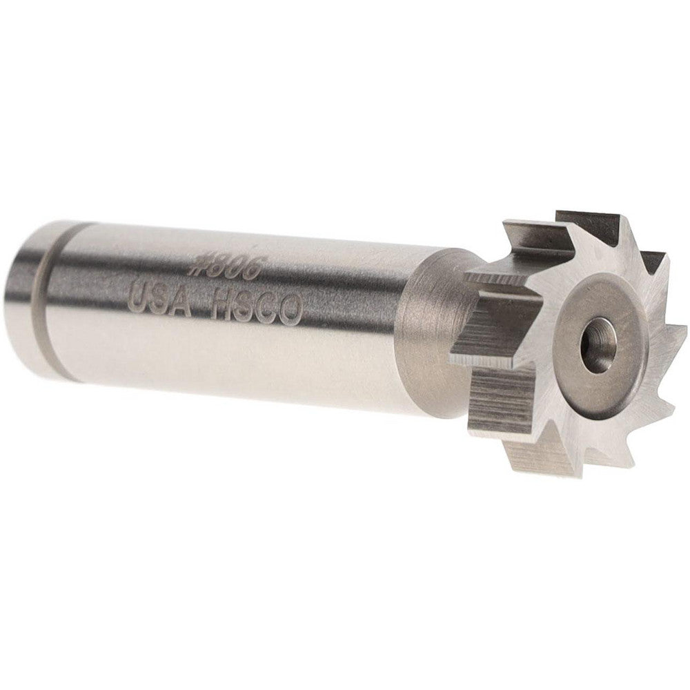 MOON CUTTERS CO. CKY600 Woodruff Keyseat Cutter 0.75" Cut Dia, 0.25" Cut Width, 1/2" Shank Dia, Straight Tooth