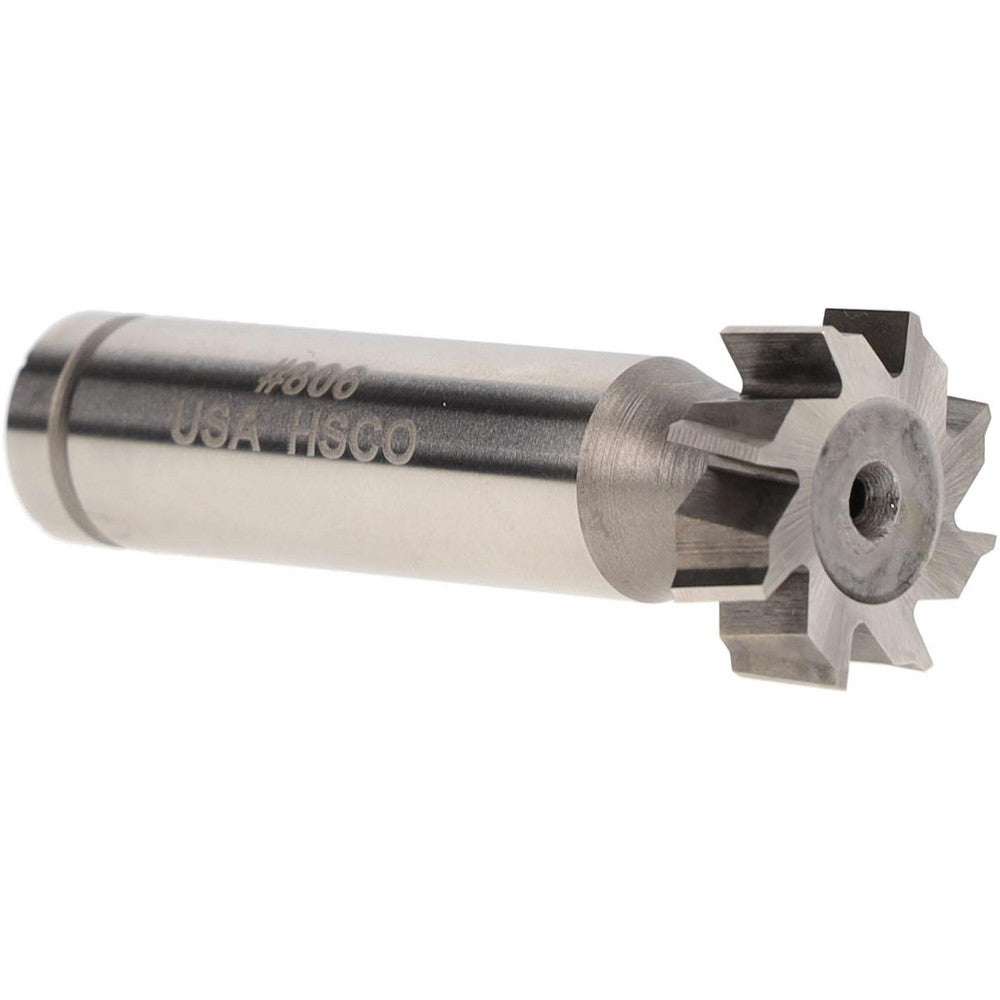 Moon Cutters Co. CSTKY600 Woodruff Keyseat Cutter 0.75" Cut Dia, 0.25" Cut Width, 1/2" Shank Dia, Staggered Tooth