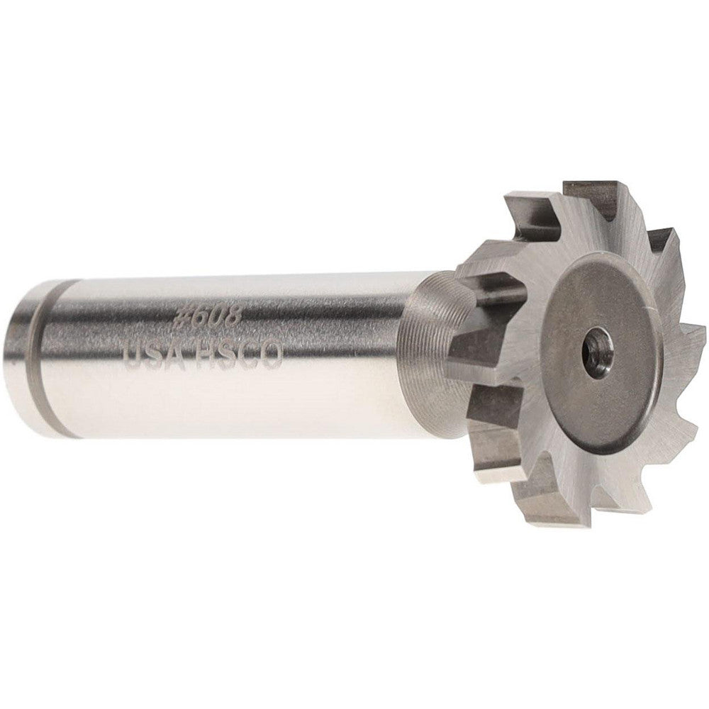 MOON CUTTERS CO. CSTKY725 Woodruff Keyseat Cutter 1" Cut Dia, 0.1875" Cut Width, 1/2" Shank Dia, Staggered Tooth