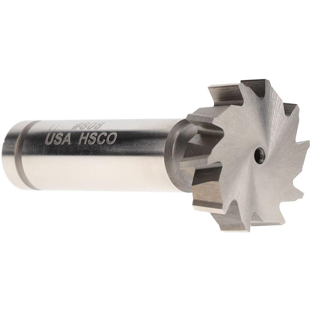 Moon Cutters Co. CSTKY850 Woodruff Keyseat Cutter 1" Cut Dia, 0.25" Cut Width, 1/2" Shank Dia, Staggered Tooth