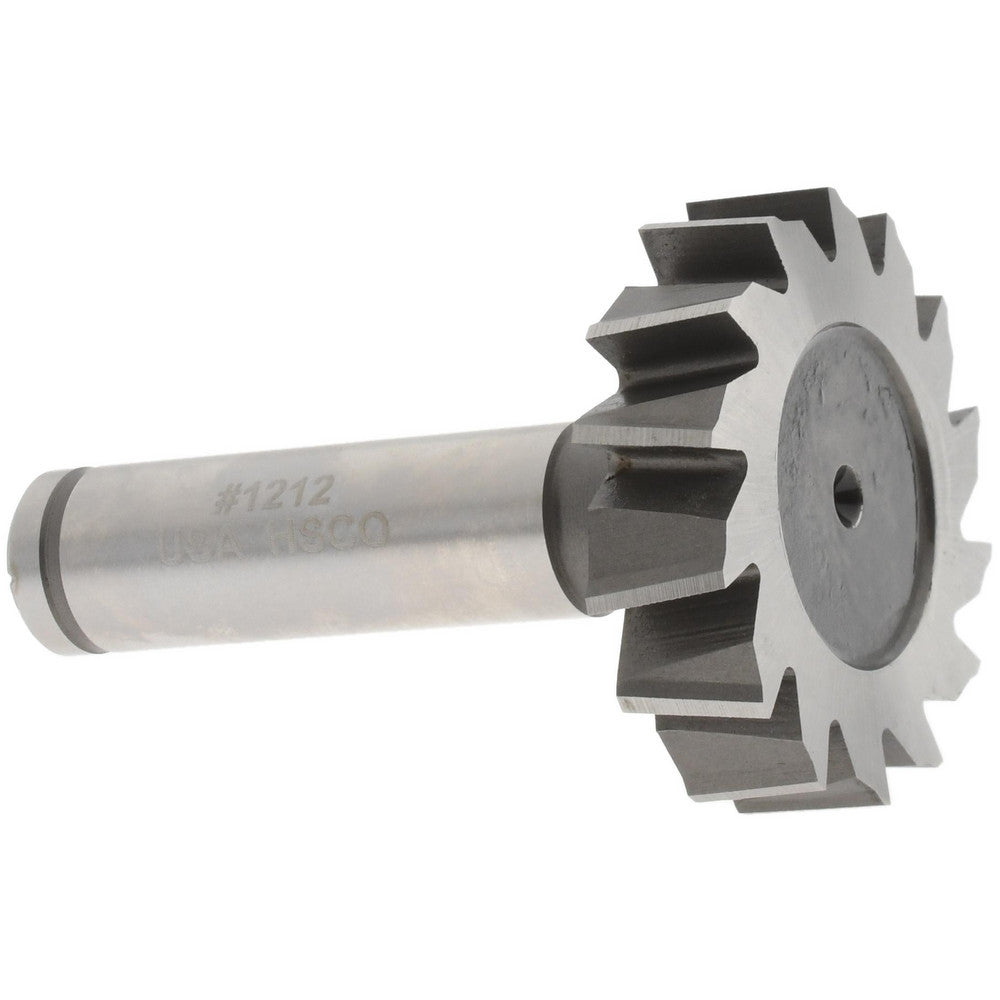 MOON CUTTERS CO. CSTKY1200 Woodruff Keyseat Cutter 1.5" Cut Dia, 0.375" Cut Width, 1/2" Shank Dia, Staggered Tooth