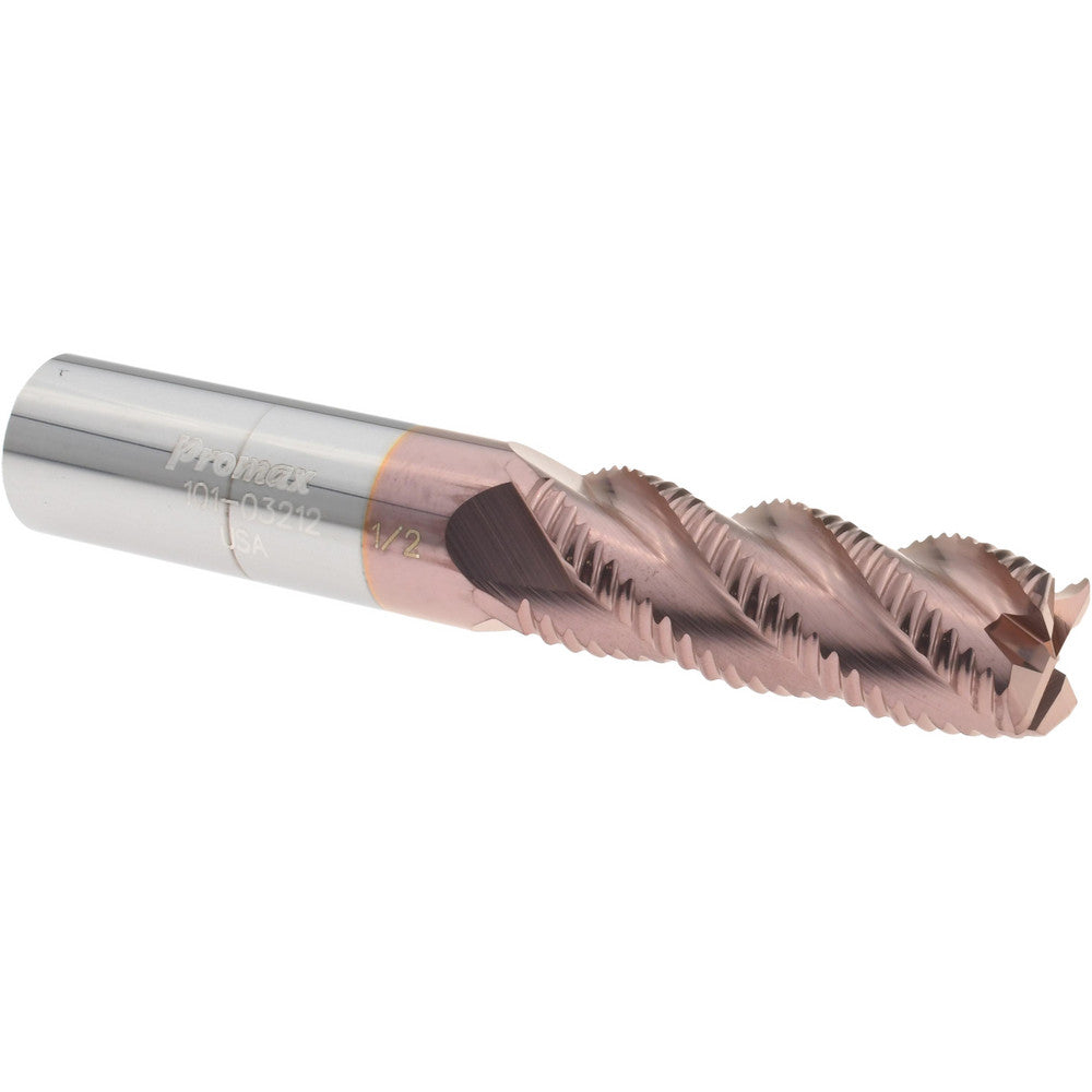 ProMax 101-03212 Roughing End Mill 1/2" Dia, 4 Flutes, Single End