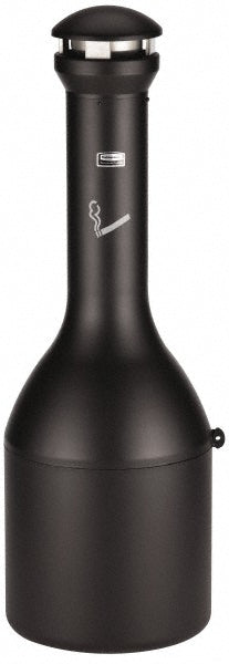 Rubbermaid FG9W3300BLA 4.1 Gal Stainless Steel Cigarette & Cigar Receptacle