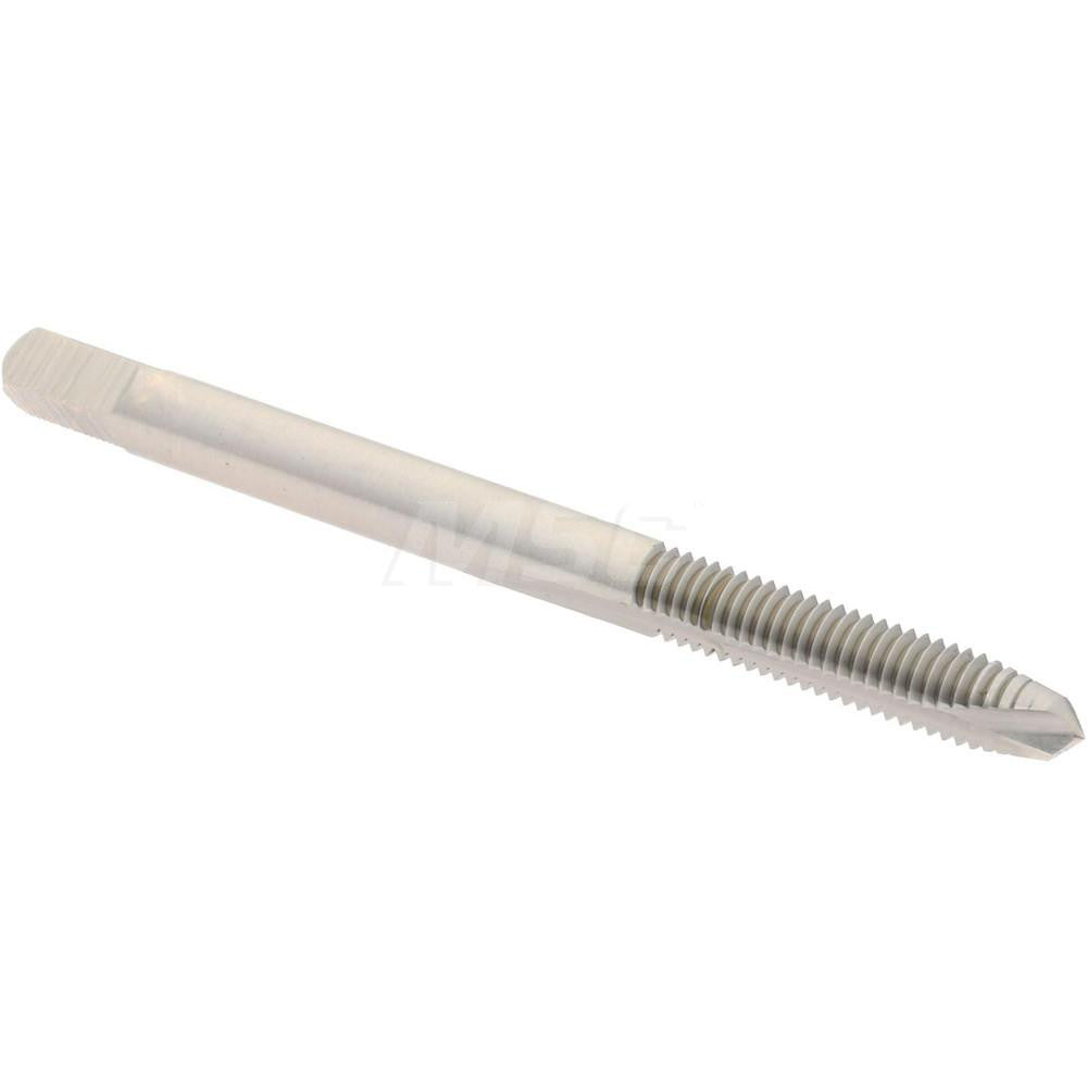 Hertel K008220AS Spiral Point Tap #8-36 UNF, 2 Flutes, Plug Chamfer, 2B/3B Class of Fit, HSS, Bright/Uncoated Coated