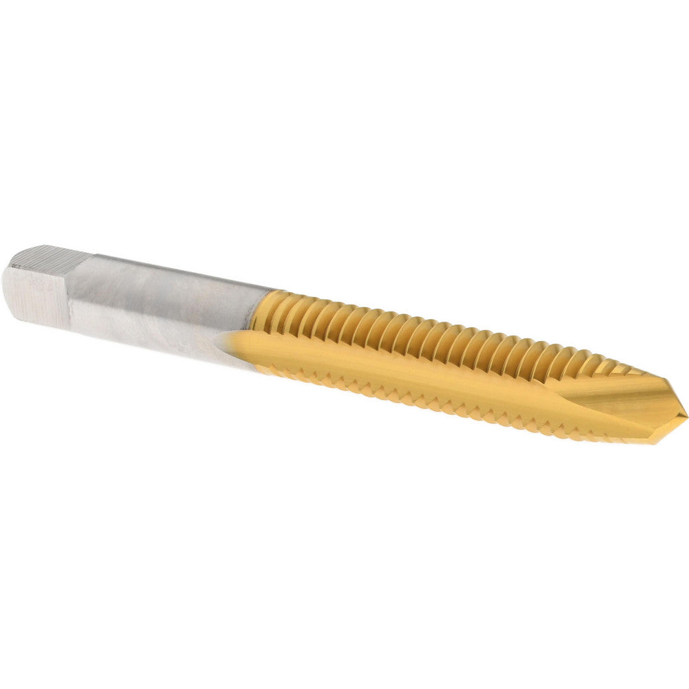 Hertel K008391AS25 Spiral Point Tap 5/16-18 UNC, 2 Flutes, Plug Chamfer, 3B Class of Fit, HSS, TiN Coated