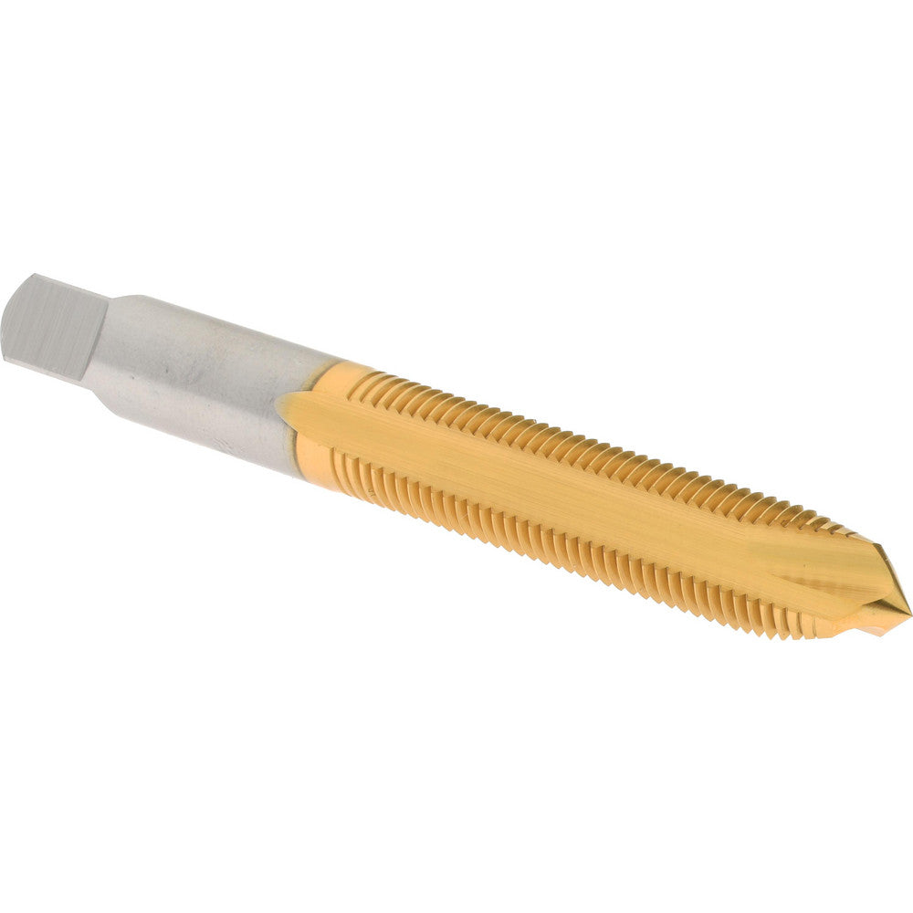 Hertel K008467AS25 Spiral Point Tap 3/8-24 UNF, 3 Flutes, Plug Chamfer, 3B Class of Fit, HSS, TiN Coated