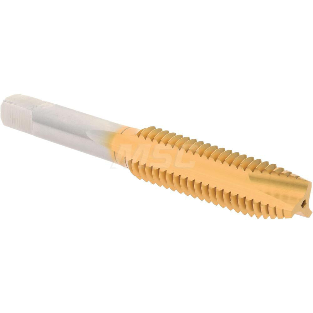 Hertel K008516AS25 Spiral Point Tap 1/2-13 UNC, 3 Flutes, Plug Chamfer, 3B Class of Fit, HSS, TiN Coated