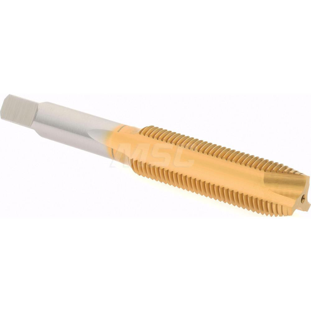 Hertel K008537AS25 Spiral Point Tap 1/2-20 UNF, 3 Flutes, Plug Chamfer, 3B Class of Fit, HSS, TiN Coated