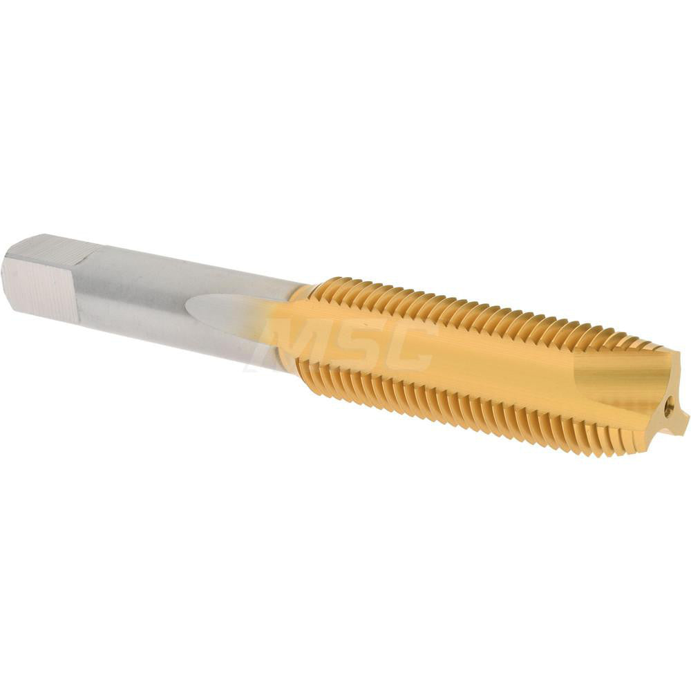 Hertel K008549AS25 Spiral Point Tap 9/16-18 UNF, 3 Flutes, Plug Chamfer, HSS, TiN Coated