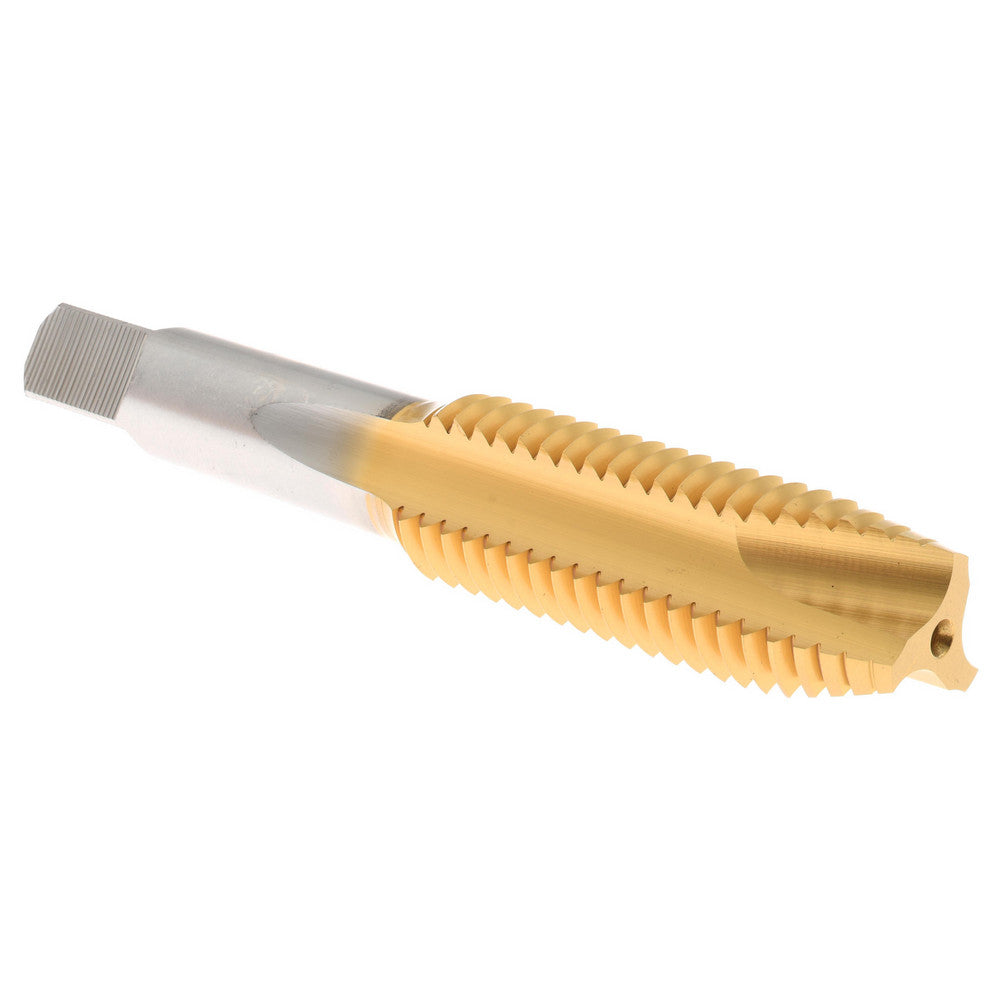 Hertel K008566AS25 Spiral Point Tap 5/8-11 UNC, 3 Flutes, Plug Chamfer, 3B Class of Fit, HSS, TiN Coated
