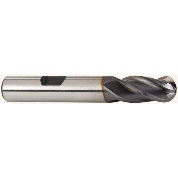 Hertel E7020024 Ball End Mill 0.375" Dia, 0.75" LOC, 4 Flute, Cobalt