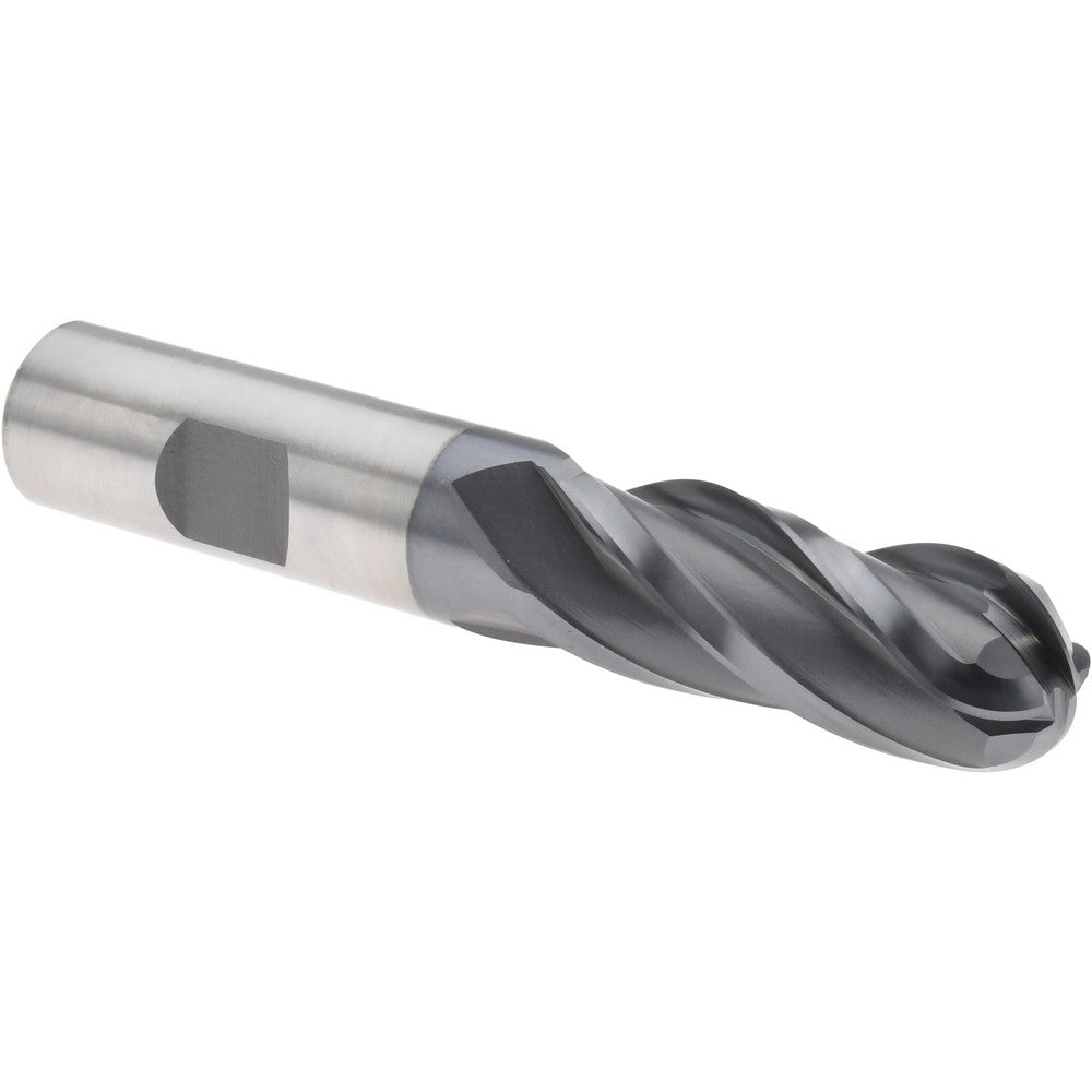 Hertel E7020040 Ball End Mill 5/8" Dia, 1-5/8" LOC, 4 Flute, Cobalt