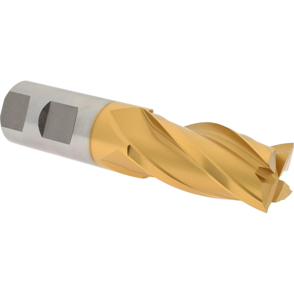 Hertel E4039064 Square End Mill 1'' Dia, 2'' LOC, 1'' Shank Dia, 4-1/2'' OAL, 4 Flutes, Cobalt