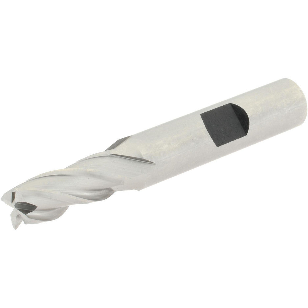 Hertel E1039020 Square End Mill 5/16'' Dia, 3/4'' LOC, 3/8'' Shank Dia, 2-1/2'' OAL, 4 Flutes, High Speed Steel