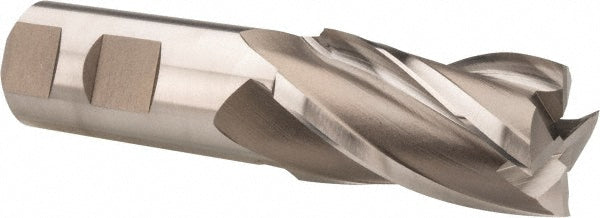 Hertel E1042108 Square End Mill 1-1/8'' Dia, 2'' LOC, 1'' Shank Dia, 4-1/2'' OAL, 4 Flutes, High Speed Steel