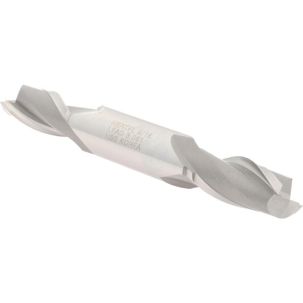 Hertel E1050036 Square End Mill 9/16'' Dia, 1-1/8'' LOC, 5/8'' Shank Dia, 4-1/2'' OAL, 2 Flutes, High Speed Steel