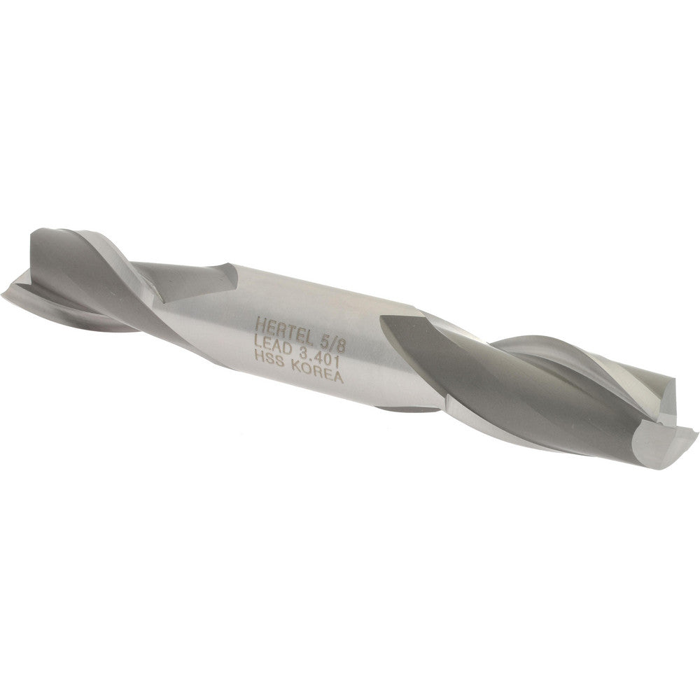 Hertel E1050040 Square End Mill 5/8'' Dia, 1-1/8'' LOC, 5/8'' Shank Dia, 4-1/2'' OAL, 2 Flutes, High Speed Steel