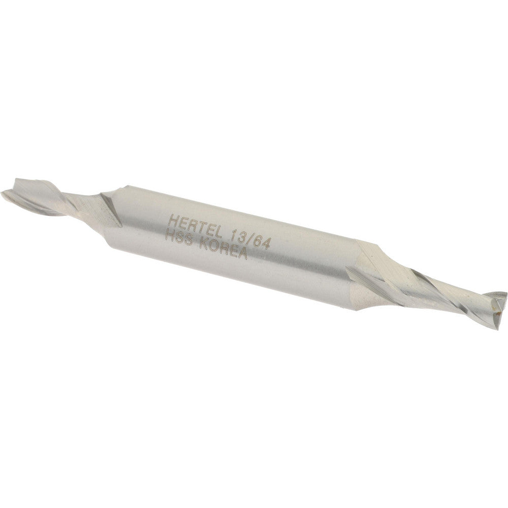 Hertel E1050013 Square End Mill 13/64" Dia, 1/2" LOC, 2 Flutes, High Speed Steel
