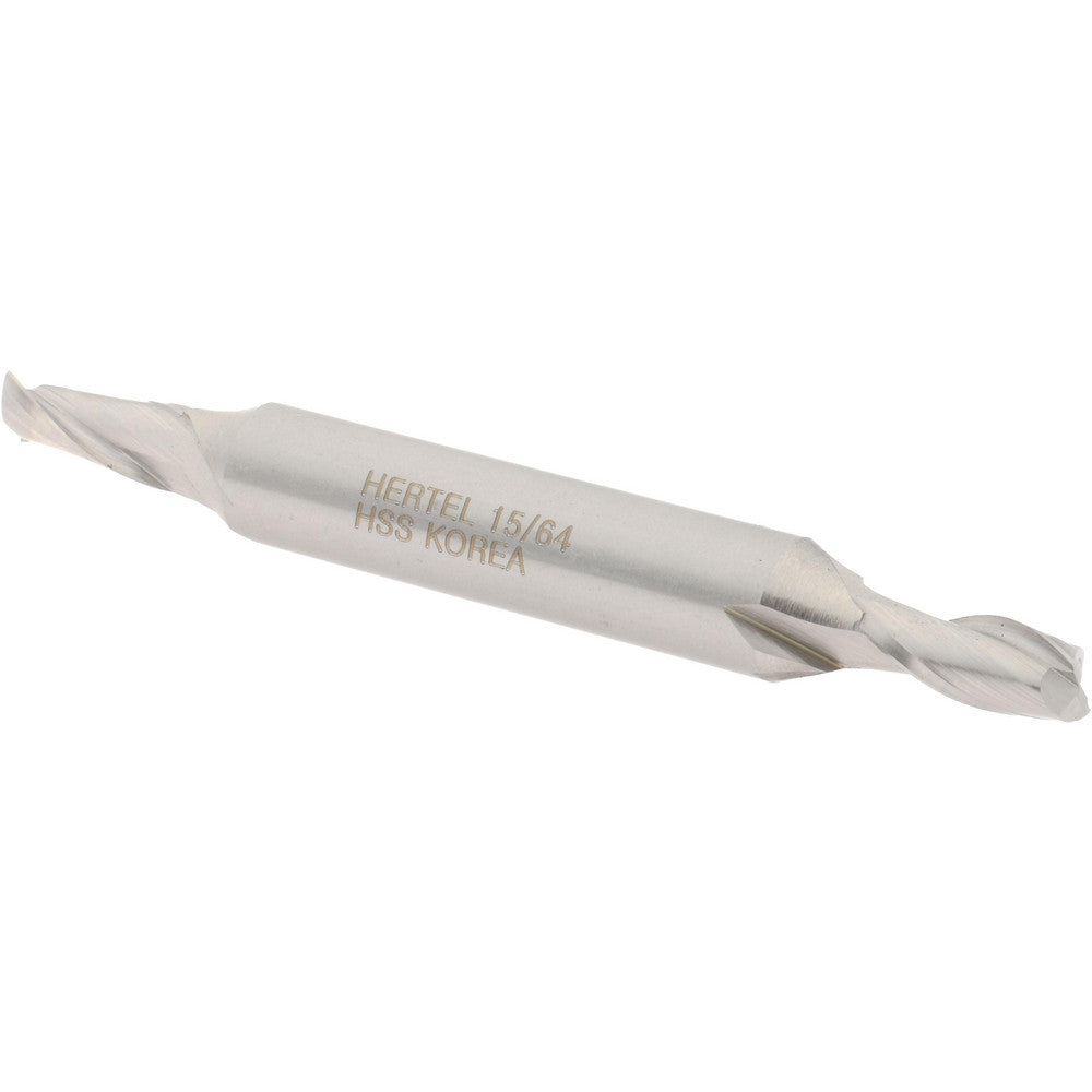 Hertel E1050015 Square End Mill 15/64" Dia, 1/2" LOC, 2 Flutes, High Speed Steel