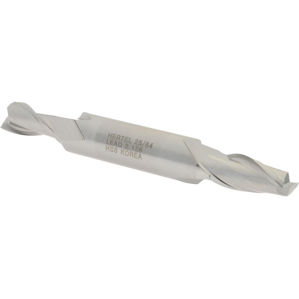 Hertel E1050025 Square End Mill 25/64" Dia, 13/16" LOC, 2 Flutes, High Speed Steel