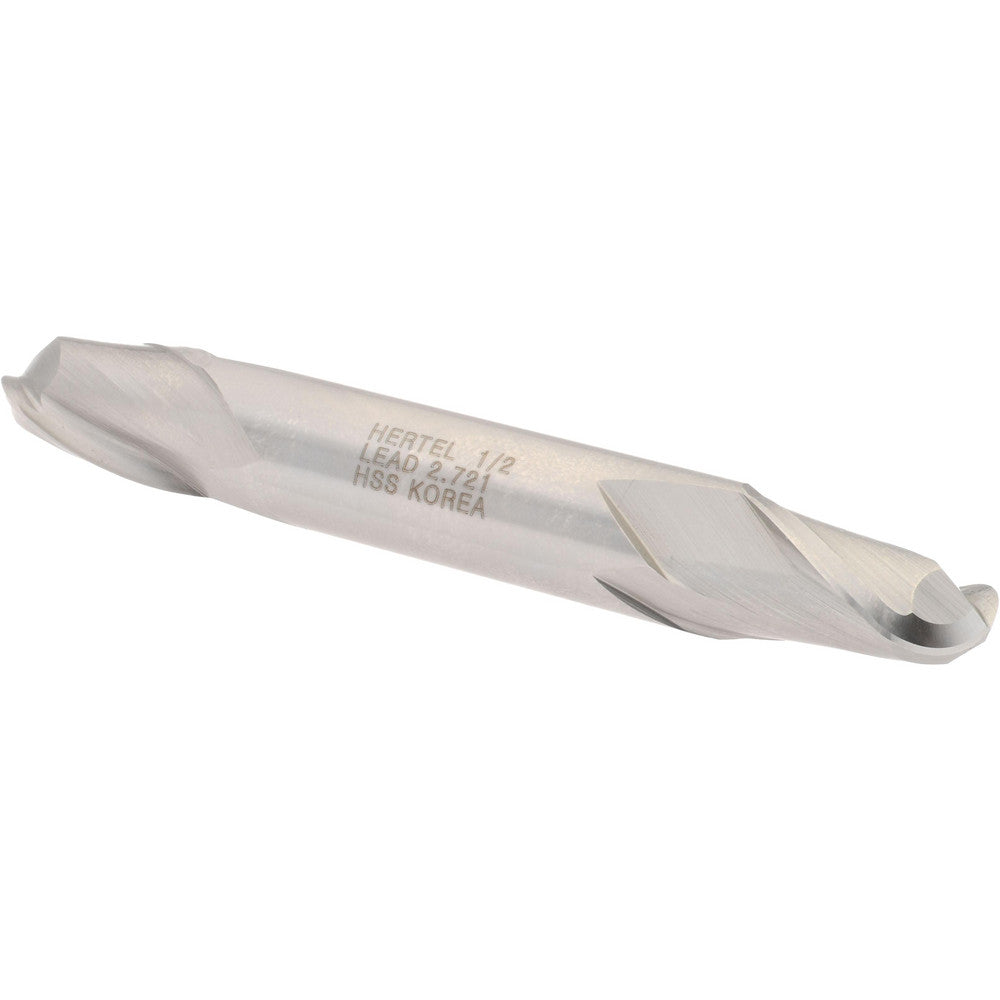 Hertel E211203201 Ball End Mill 0.5" Dia, 0.8125" LOC, 2 Flute, High Speed Steel