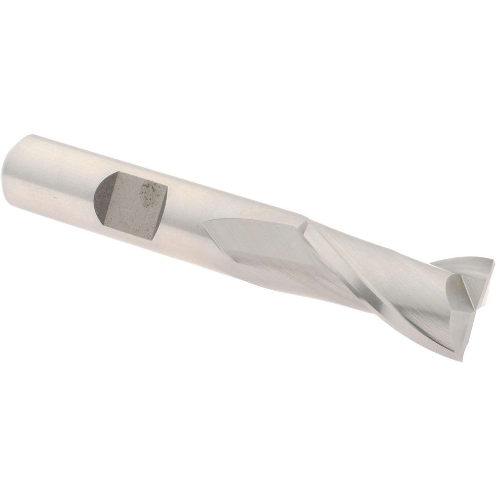 Hertel E1030030 Square End Mill 15/32'' Dia, 13/16'' LOC, 3/8'' Shank Dia, 2-1/2'' OAL, 2 Flutes, High Speed Steel