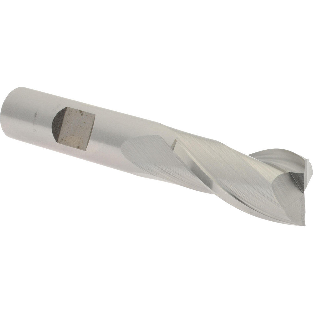 Hertel E1030038 Square End Mill 19/32'' Dia, 1-1/8'' LOC, 1/2'' Shank Dia, 3-1/8'' OAL, 2 Flutes, High Speed Steel