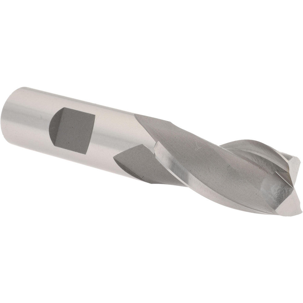 Hertel E103004201 Square End Mill 21/32'' Dia, 1-5/16'' LOC, 5/8'' Shank Dia, 3-5/16'' OAL, 2 Flutes, High Speed Steel