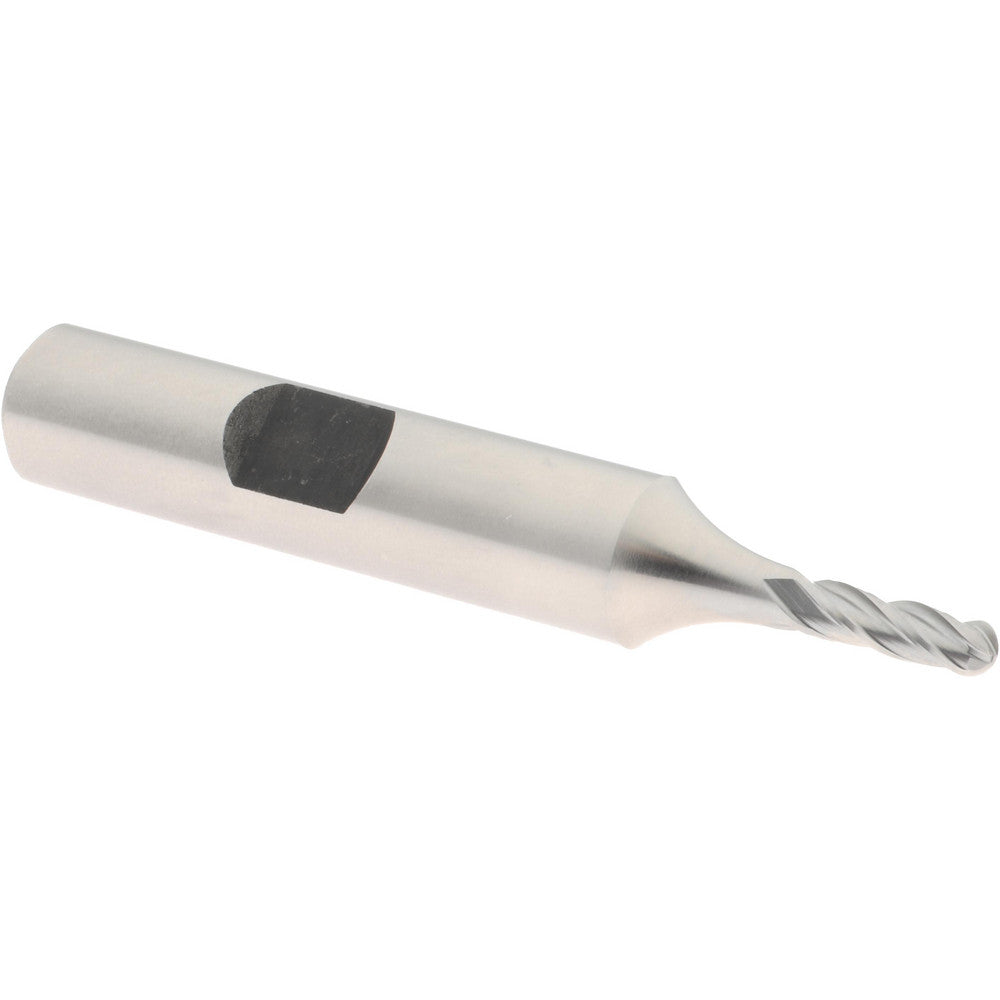 Hertel E2020008 Ball End Mill 0.125" Dia, 0.375" LOC, 4 Flute, Cobalt