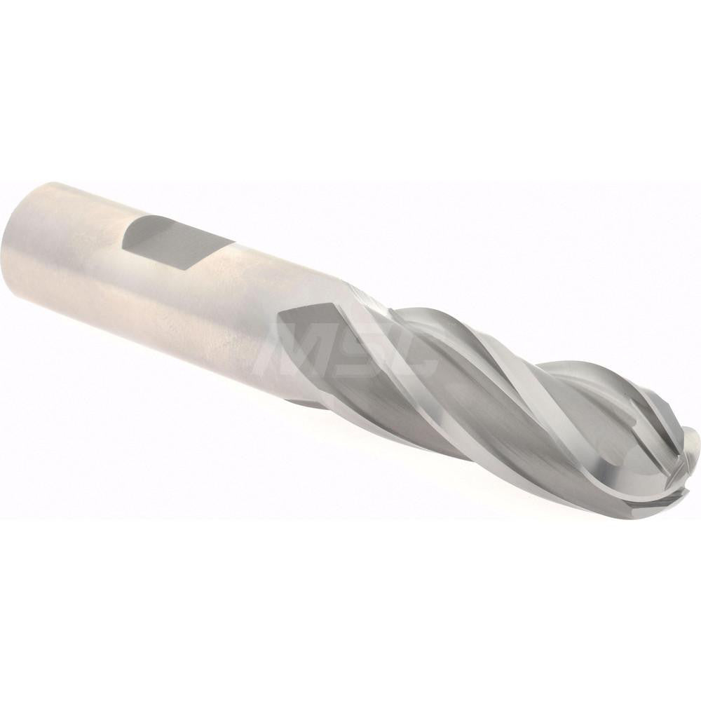 Hertel E2020040 Ball End Mill 0.625" Dia, 1.625" LOC, 4 Flute, Cobalt