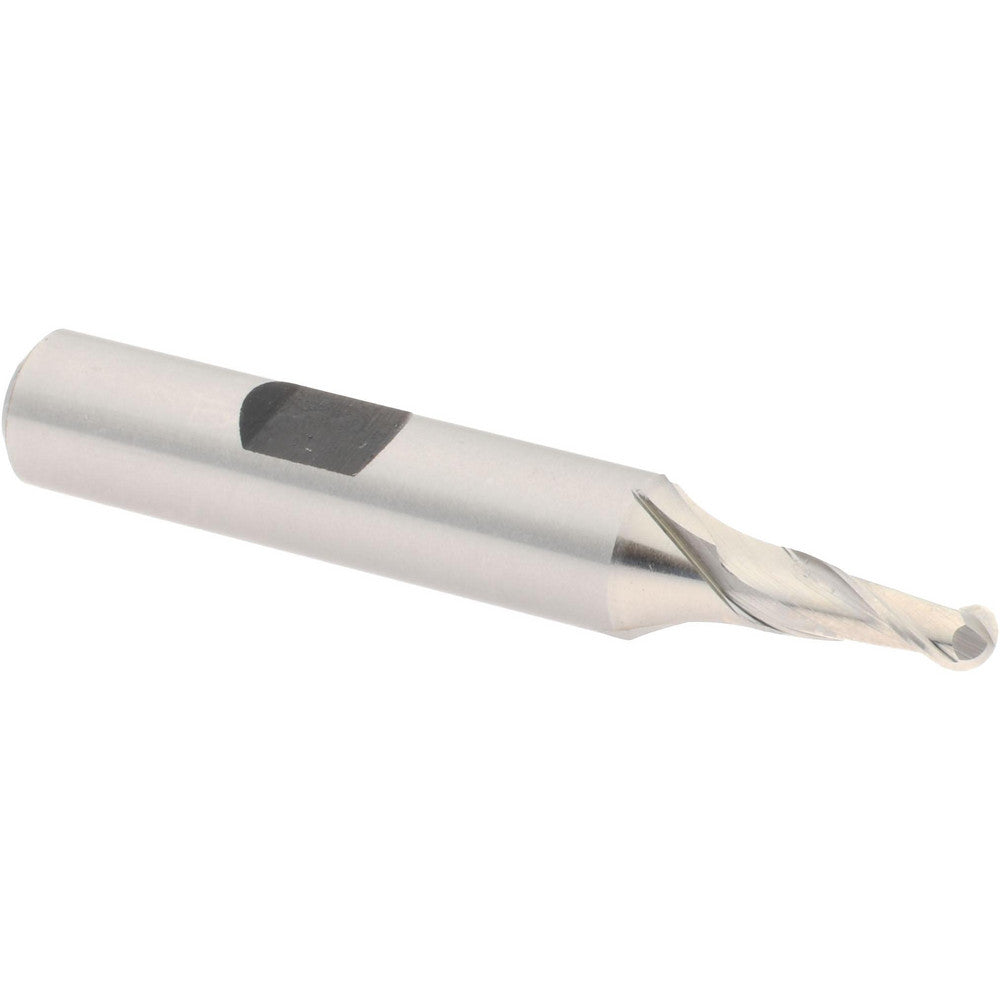 Hertel E211001203 Ball End Mill 0.1875" Dia, 0.5" LOC, 2 Flute, High Speed Steel