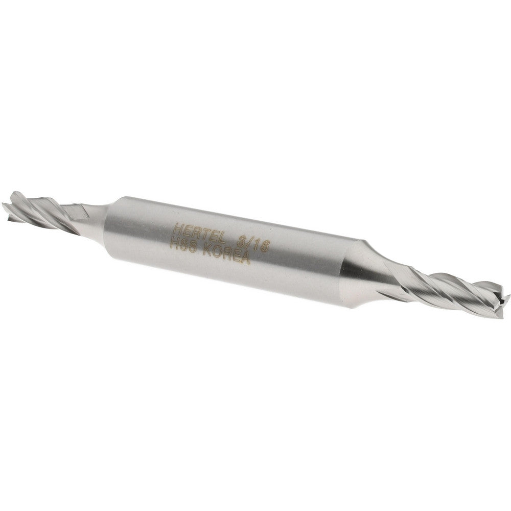 Hertel E1051012 Square End Mill 3/16" Dia, 1/2" LOC, 4 Flutes, High Speed Steel