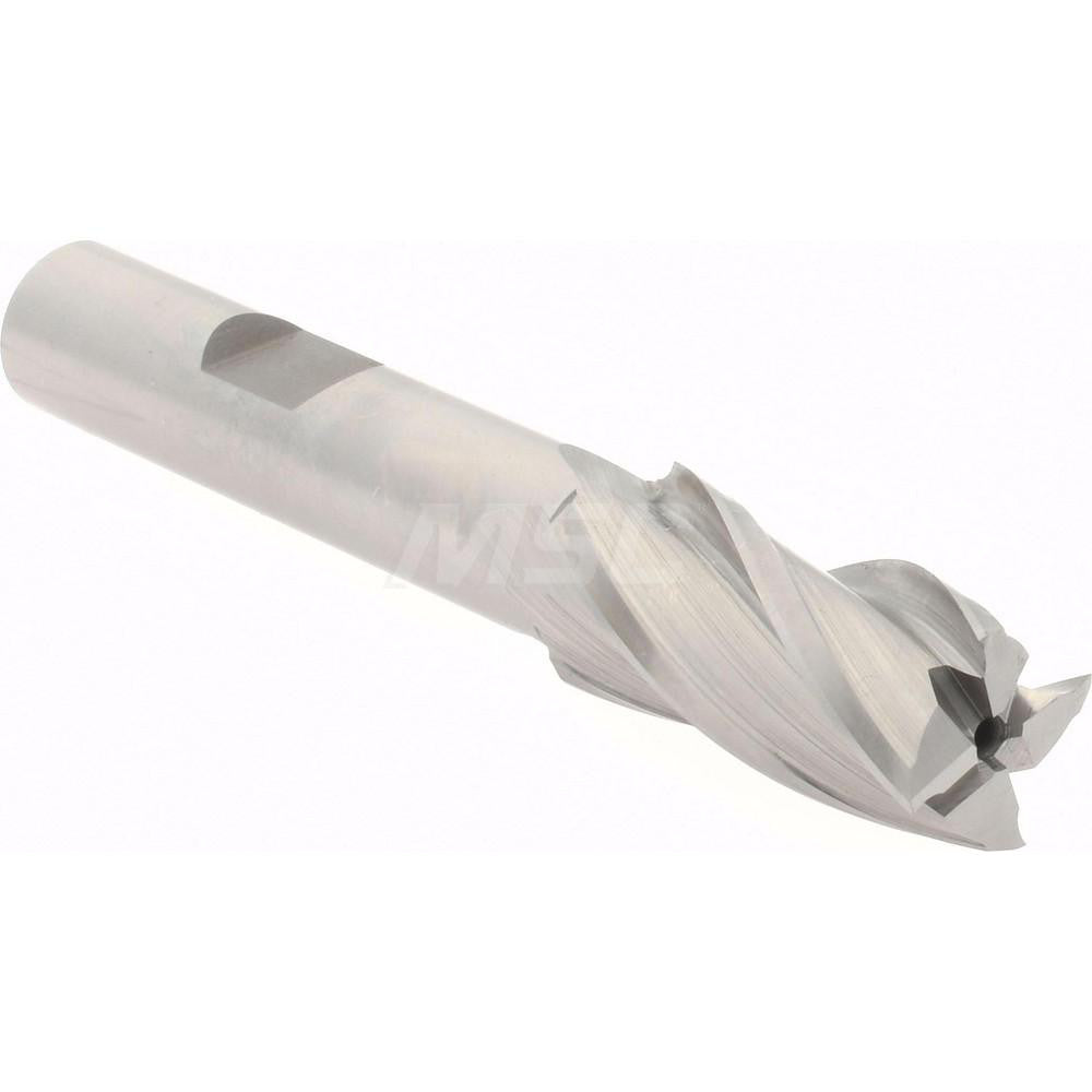 Hertel E1031921 Square End Mill 15/32'' Dia, 1'' LOC, 3/8'' Shank Dia, 2-11/16'' OAL, 4 Flutes, High Speed Steel