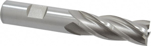 Hertel E1031040 Square End Mill 5/8" Dia, 1-5/8" LOC, 4 Flutes, High Speed Steel