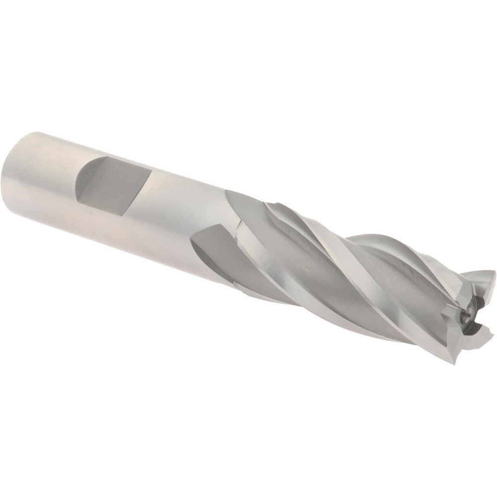 Hertel E1031905 Square End Mill 21/32'' Dia, 1-5/8'' LOC, 5/8'' Shank Dia, 3-3/4'' OAL, 4 Flutes, High Speed Steel