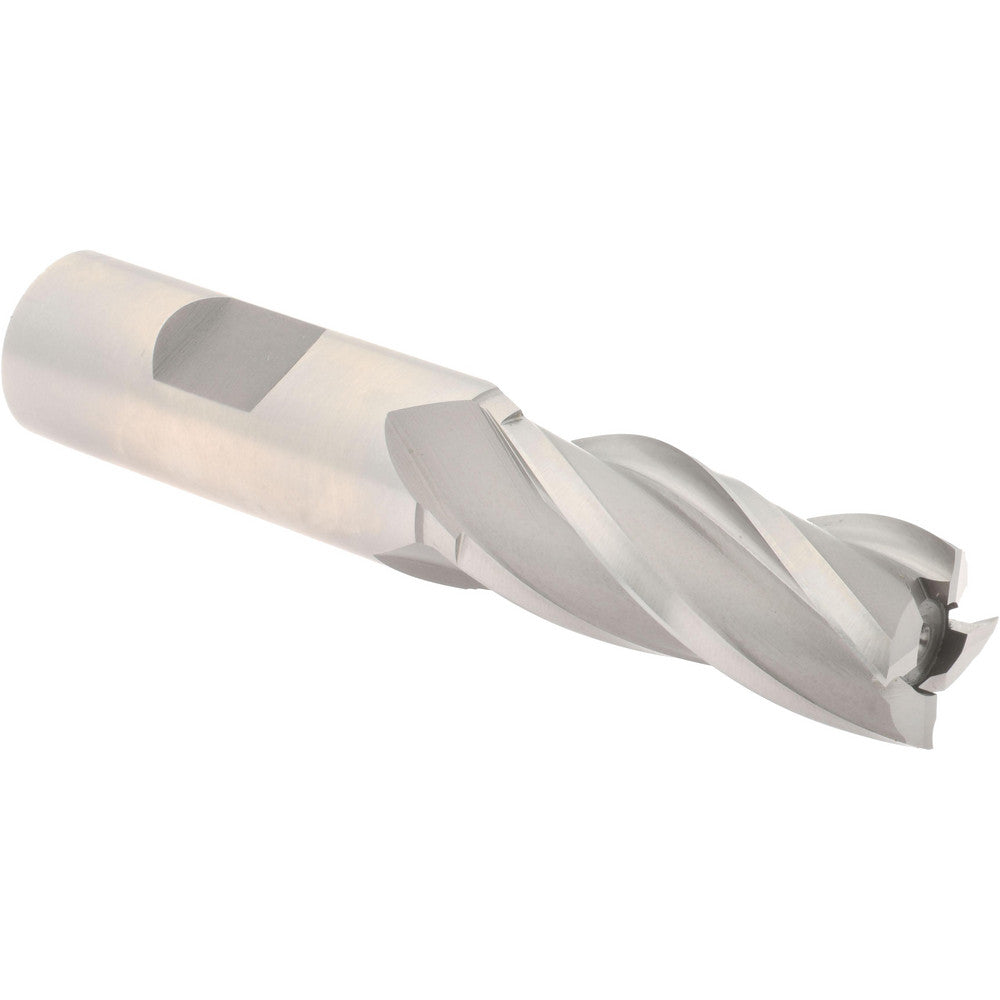 Hertel E1031046 Square End Mill 23/32'' Dia, 1-5/8'' LOC, 3/4'' Shank Dia, 3-7/8'' OAL, 4 Flutes, High Speed Steel