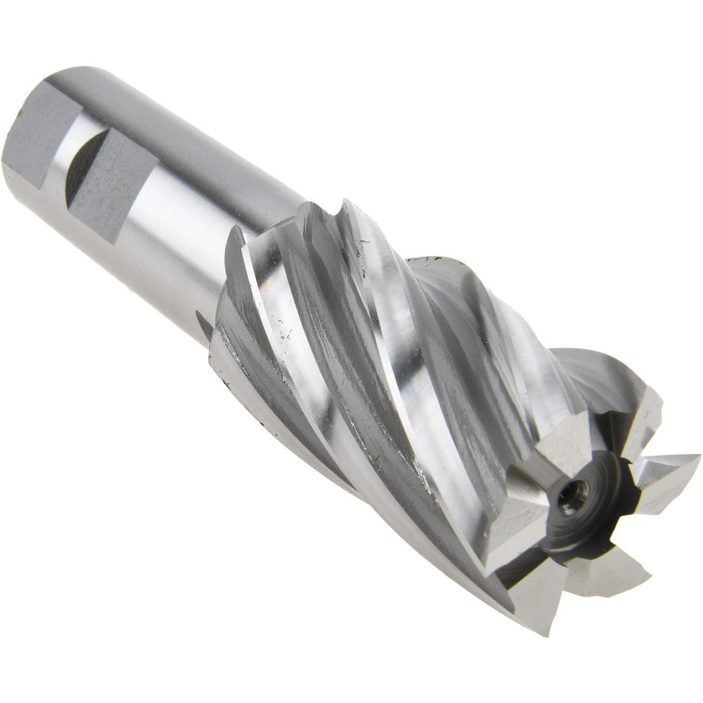 Hertel E103290701 Square End Mill 1-1/8'' Dia, 2'' LOC, 7/8'' Shank Dia, 4-1/4'' OAL, 6 Flutes, High Speed Steel