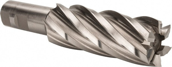 Hertel E1035902 Square End Mill 1-1/2'' Dia, 4'' LOC, 1'' Shank Dia, 6-1/2'' OAL, 6 Flutes, High Speed Steel