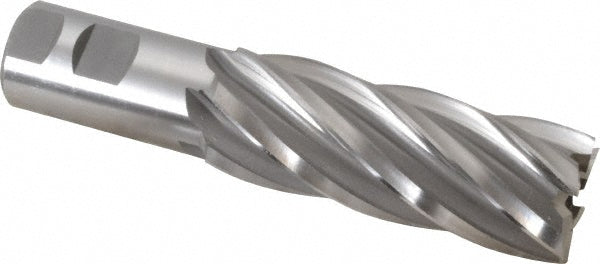 Hertel E1035132 Square End Mill 1-1/2'' Dia, 4'' LOC, 1-1/4'' Shank Dia, 6-1/2'' OAL, 6 Flutes, High Speed Steel